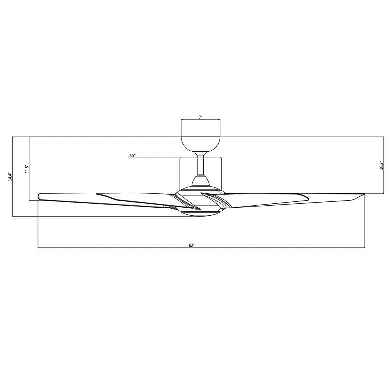 Image 6 62" Modern Forms Lucid Black Brass LED Smart Ceiling Fan more views