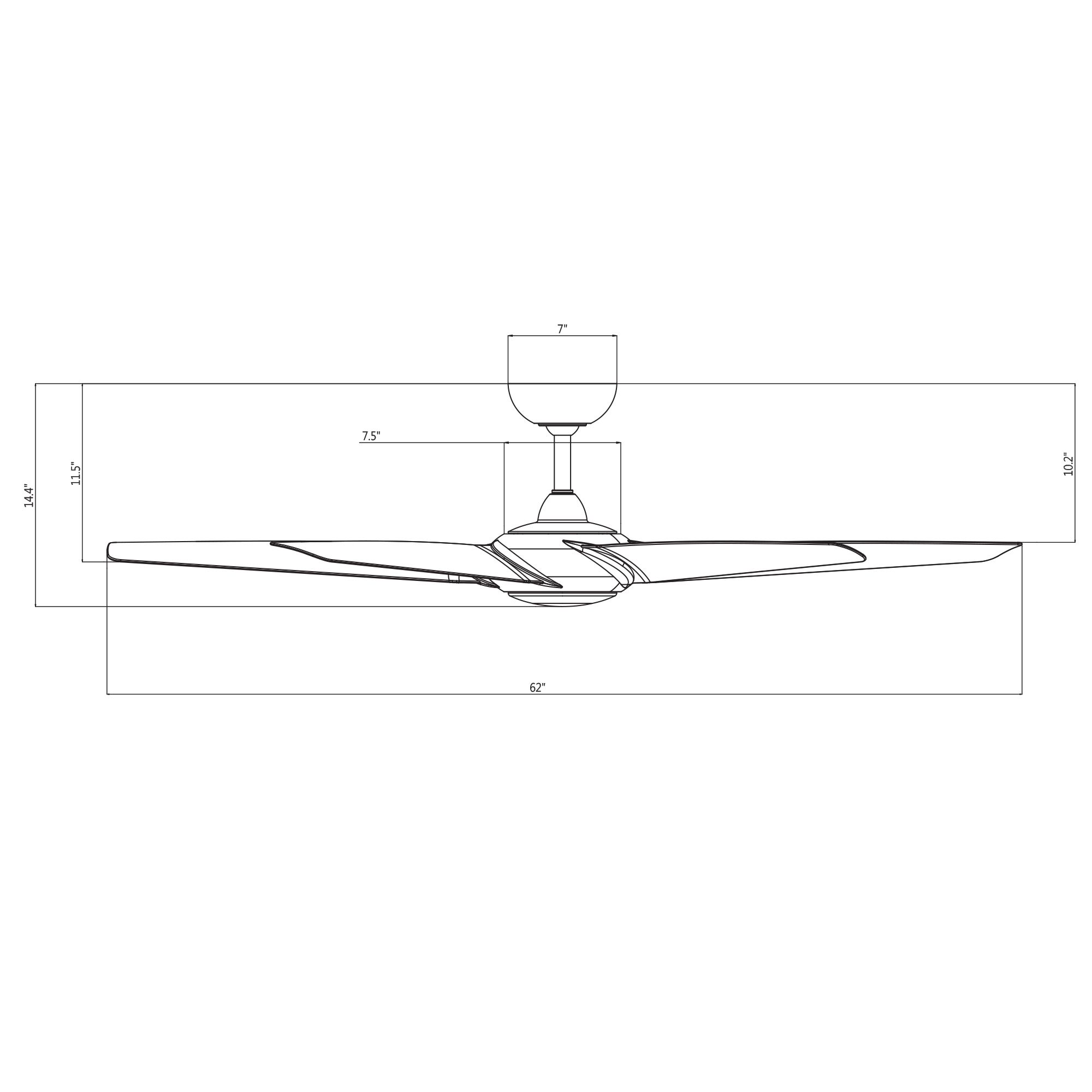 62" Modern Forms Lucid Black Brass LED Smart Ceiling Fan