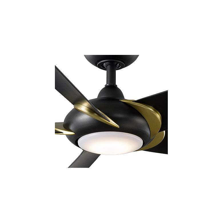 Image 2 62" Modern Forms Lucid Matte Black 2700K LED Smart Wet Ceiling Fan more views