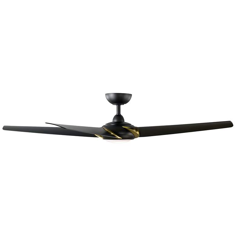 Image 3 62 inch Modern Forms Lucid Matte Black 2700K LED Smart Wet Ceiling Fan more views