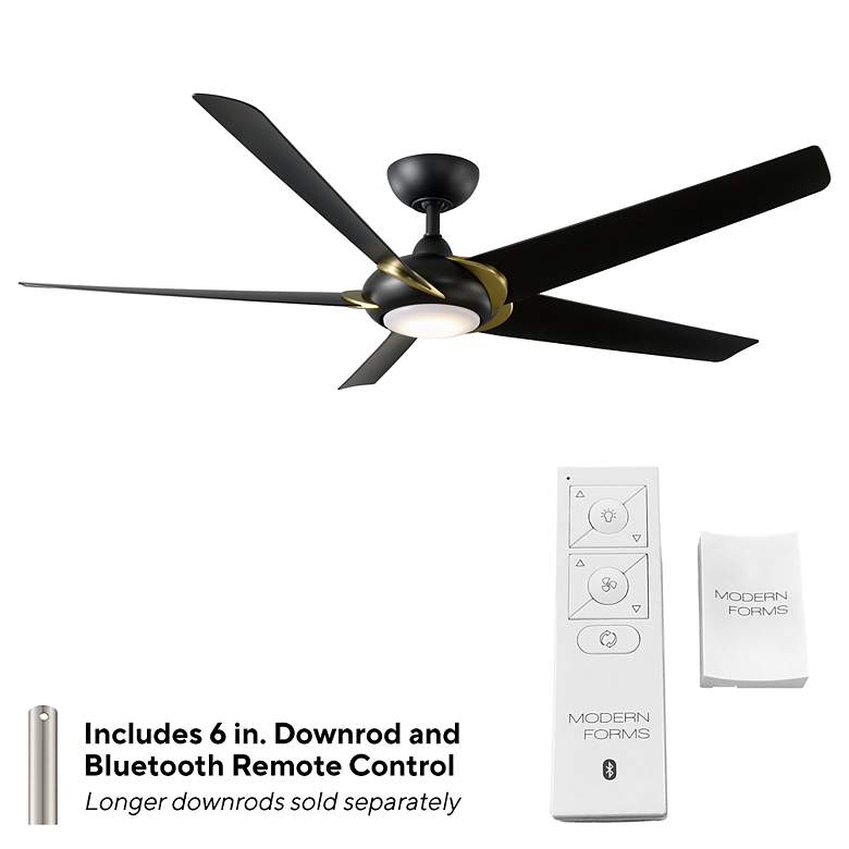 Image 5 62" Modern Forms Lucid Matte Black LED Smart Ceiling Fan more views