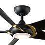 62" Modern Forms Lucid Matte Black LED Smart Wet Ceiling Fan