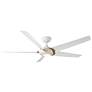 2_62" Modern Forms Lucid Matte White 2700K LED Smart Wet Ceiling Fan