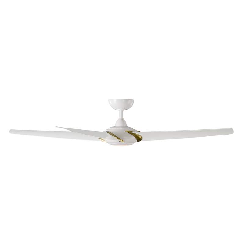 Image 3 62" Modern Forms Lucid Matte White 3500K LED Smart Wet Ceiling Fan more views