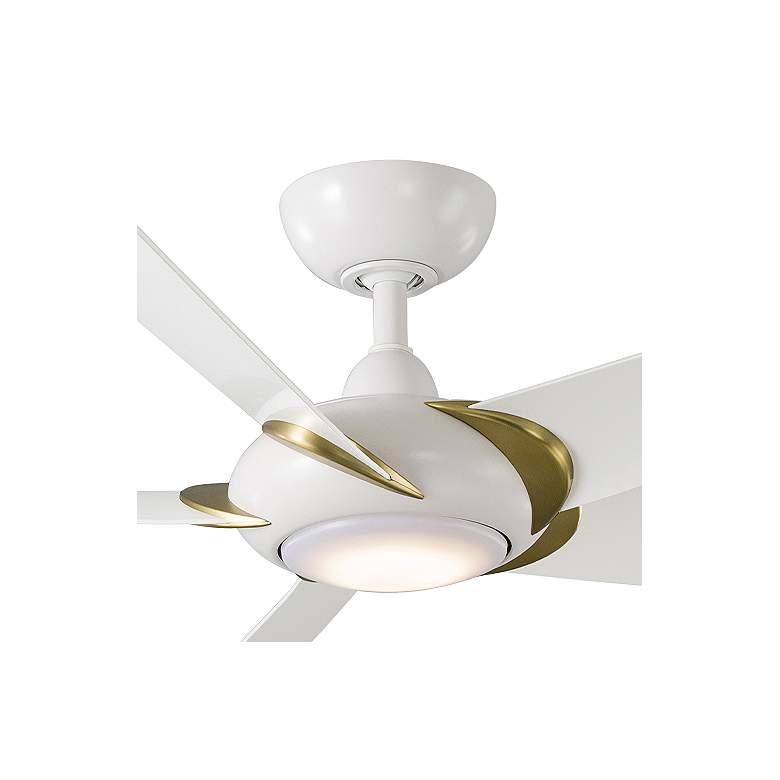 Image 3 62" Modern Forms Lucid Matte White LED Smart Wet Ceiling Fan more views
