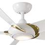 62" Modern Forms Lucid Matte White LED Smart Wet Ceiling Fan