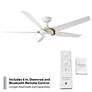 62" Modern Forms Lucid Matte White LED Smart Wet Ceiling Fan