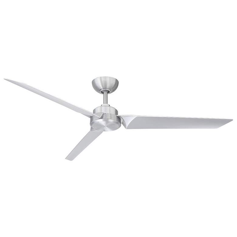 Image 1 62" Modern Forms Roboto Brushed Aluminum Outdoor Smart Ceiling Fan
