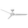 62" Modern Forms Roboto Brushed Aluminum Outdoor Smart Ceiling Fan