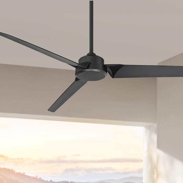 Image 1 62 inch Modern Forms Roboto Matte Black Outdoor Smart Ceiling Fan