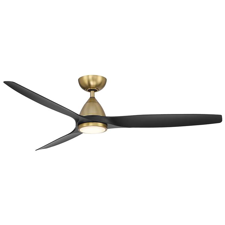 Image 1 62" Modern Forms Skylark Brass and Black 3000K LED Smart Ceiling Fan