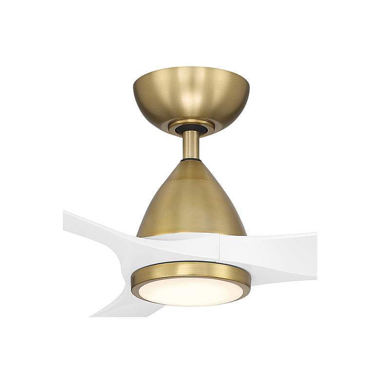 Image 2 62" Modern Forms Skylark Brass and White 3000K LED Smart Ceiling Fan more views