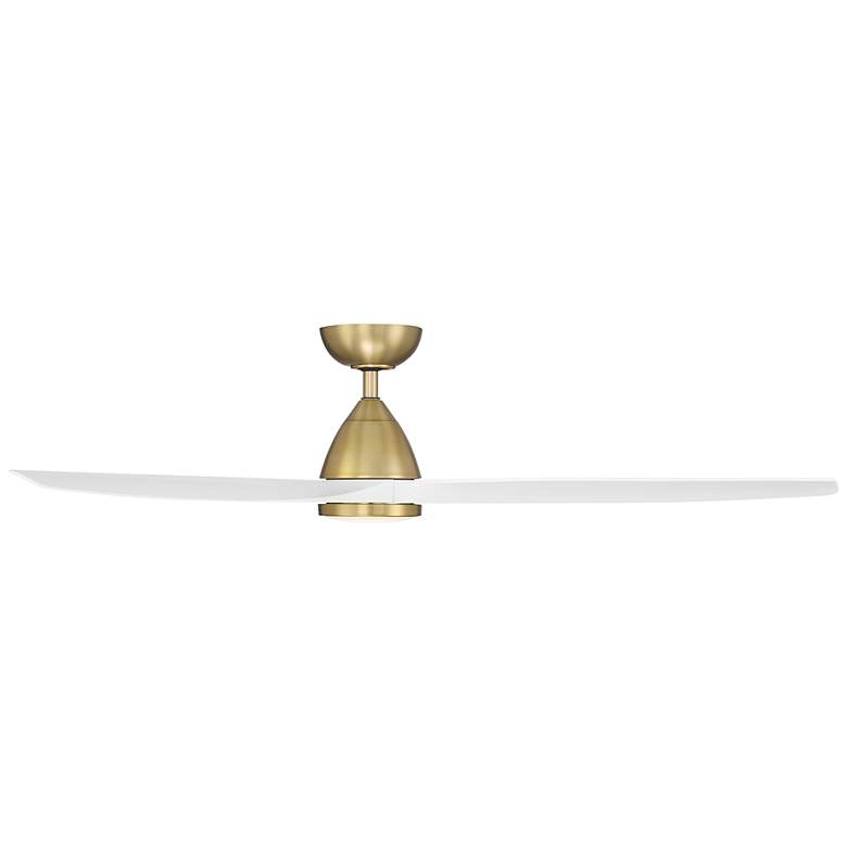 Image 3 62" Modern Forms Skylark Brass and White 3000K LED Smart Ceiling Fan more views
