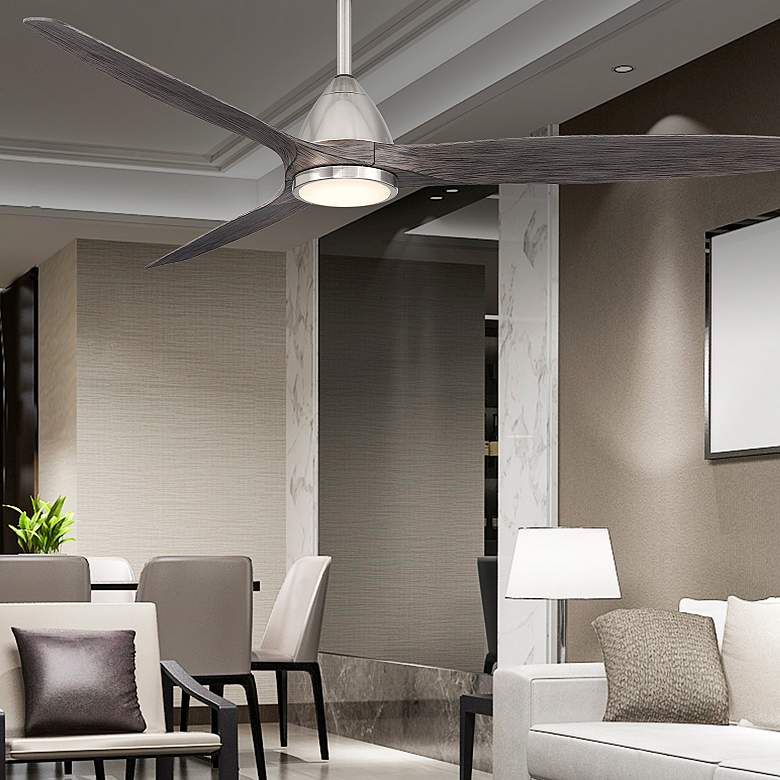 Image 1 62 inch Modern Forms Skylark Brushed Nickel 3500K LED Smart Ceiling Fan