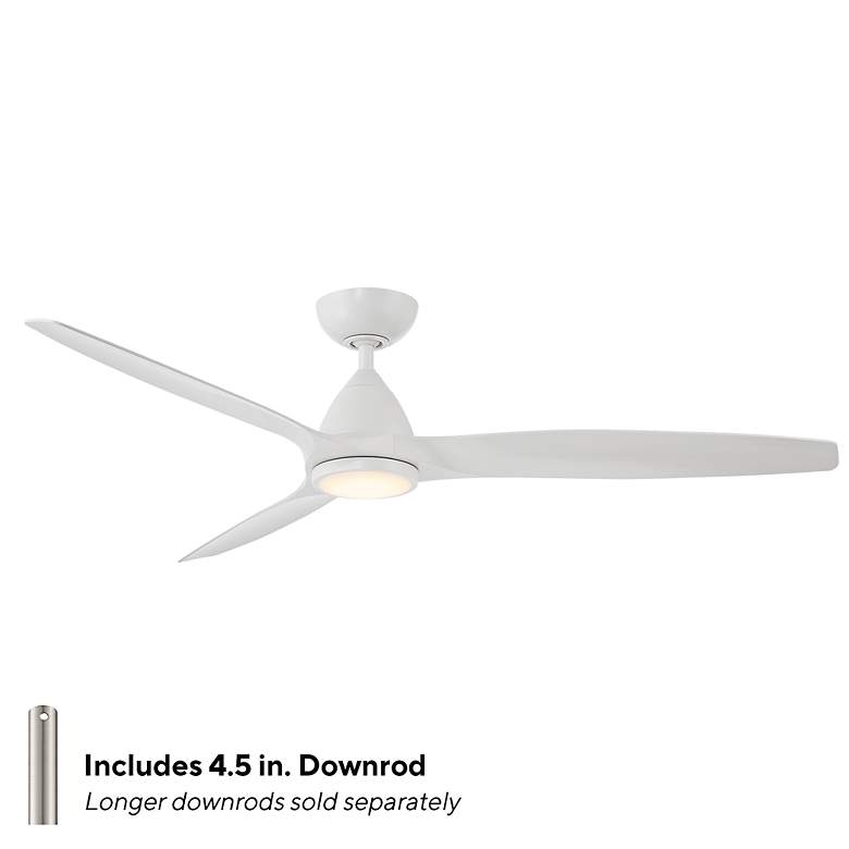 Image 6 62" Modern Forms Skylark Matte White Outdoor LED Smart Ceiling Fan more views