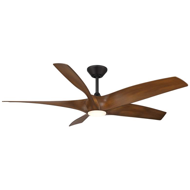Image 1 62" Modern Forms Zephyr 5 Distressed Koa Outdoor LED Smart Ceiling Fan