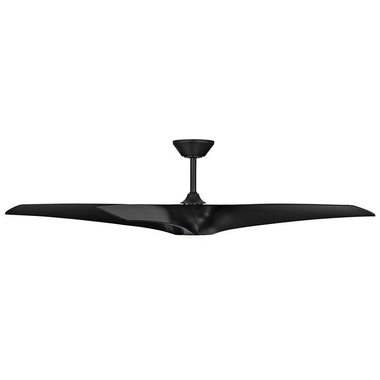 Image 5 62" Modern Forms Zephyr 5 Matte Black Outdoor LED Smart Ceiling Fan more views