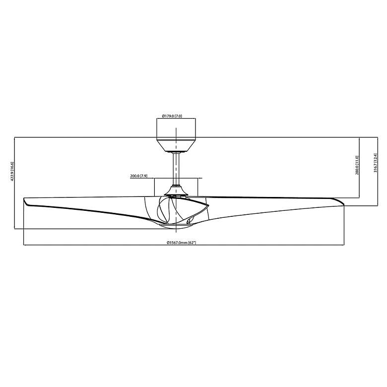 Image 7 62" Modern Forms Zephyr 5 Matte Black Outdoor LED Smart Ceiling Fan more views