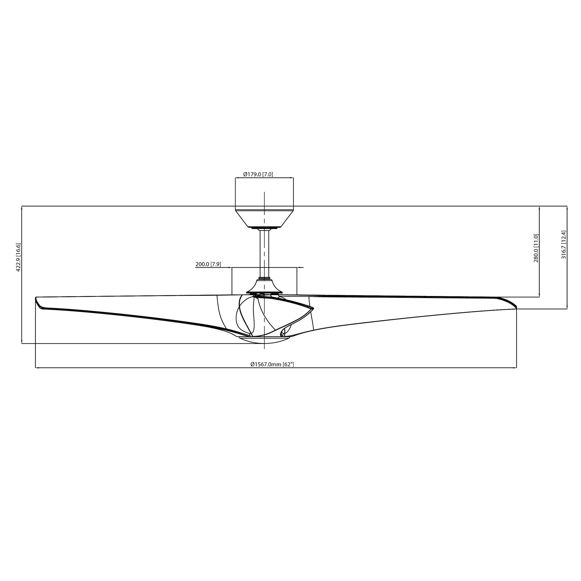 62" Modern Forms Zephyr 5 Matte White Outdoor LED Smart Ceiling Fan