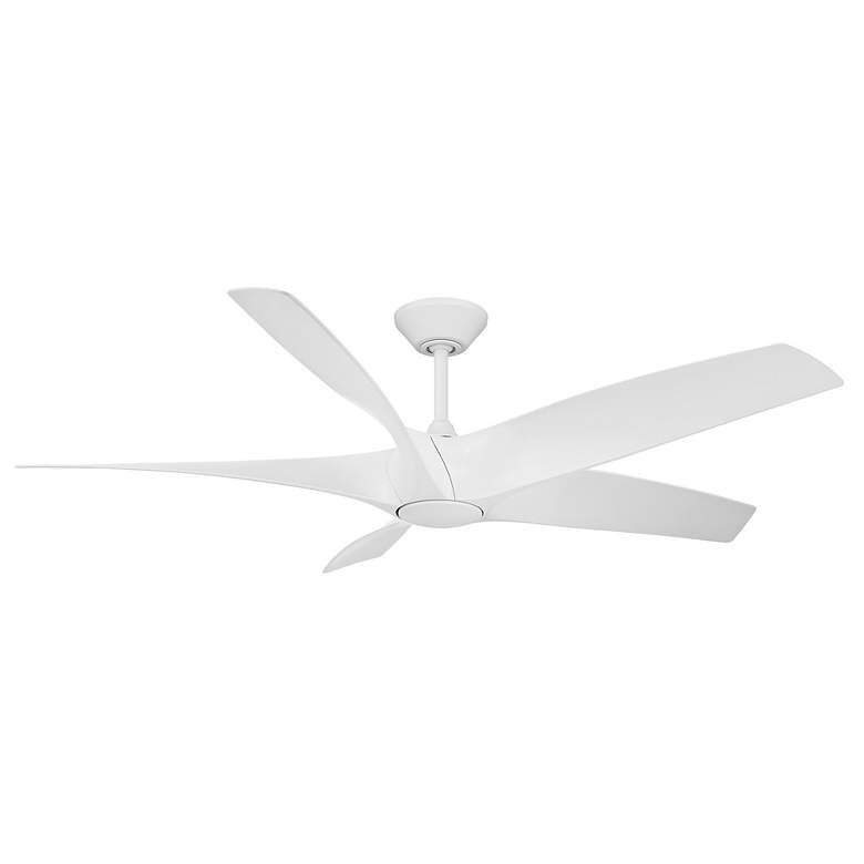 Image 3 62" Modern Forms Zephyr 5 Matte White Outdoor LED Smart Ceiling Fan more views