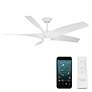 7_62" Modern Forms Zephyr 5 Matte White Outdoor LED Smart Ceiling Fan more views