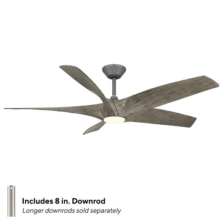 Image 5 62" Modern Forms Zephyr Graphite LED Smart Ceiling Fan more views