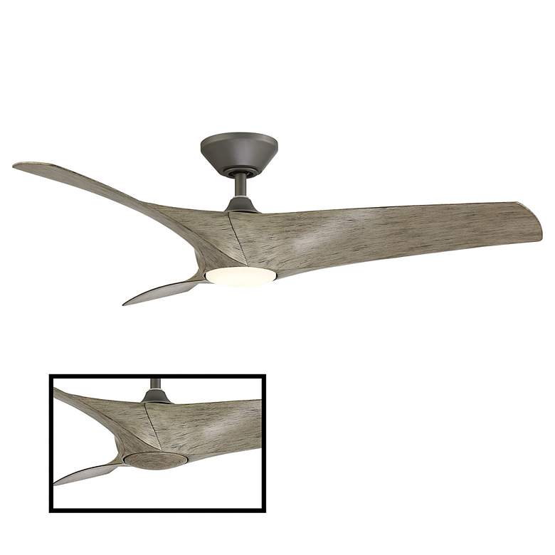 Image 2 62" Modern Forms Zephyr Graphite LED Smart Ceiling Fan more views