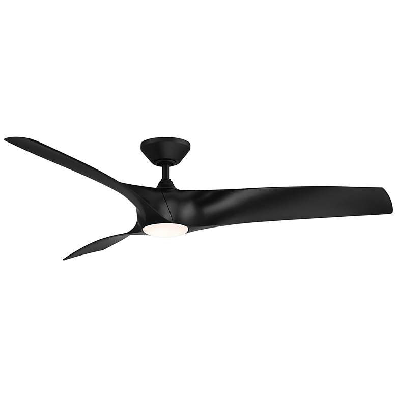 Image 1 62" Modern Forms Zephyr Matte Black LED Smart Ceiling Fan