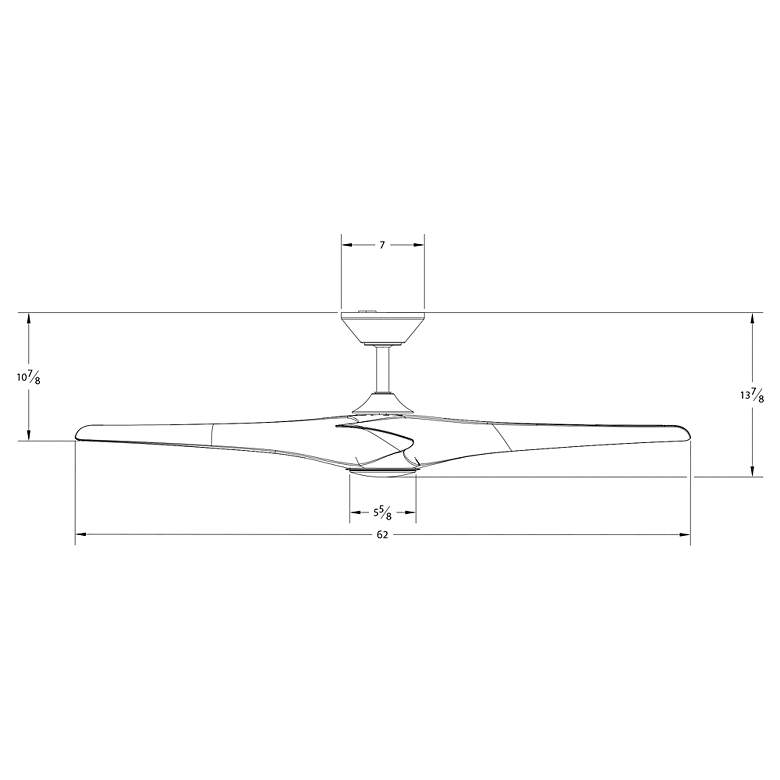 Image 5 62" Modern Forms Zephyr Matte Black LED Smart Ceiling Fan more views