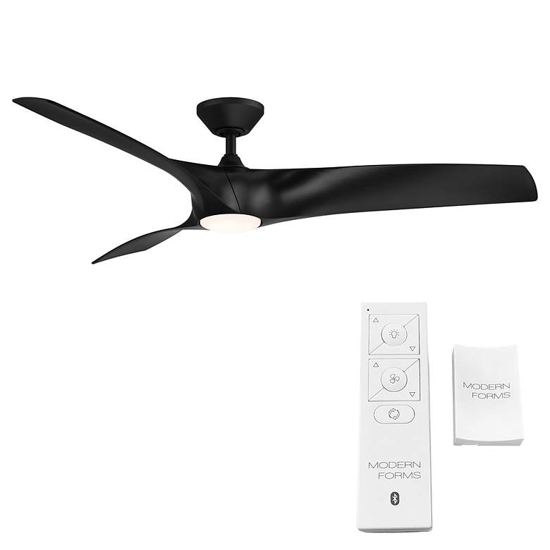 Image 7 62" Modern Forms Zephyr Matte Black LED Smart Ceiling Fan more views