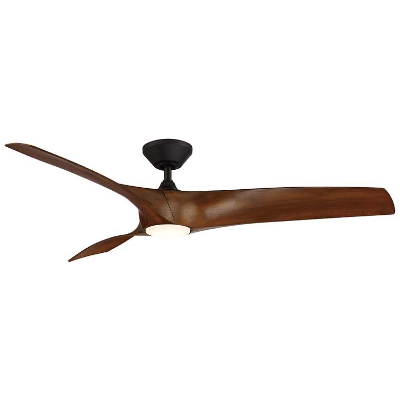 Image 1 62" Modern Forms Zephyr Matte Black LED Smart Ceiling Fan