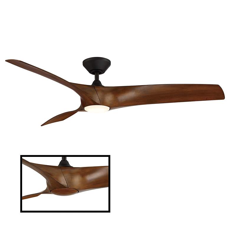 Image 2 62" Modern Forms Zephyr Matte Black LED Smart Ceiling Fan more views