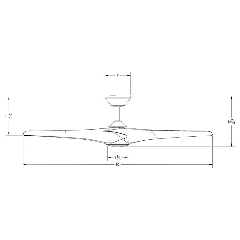 Image 6 62" Modern Forms Zephyr Matte Black LED Smart Ceiling Fan more views