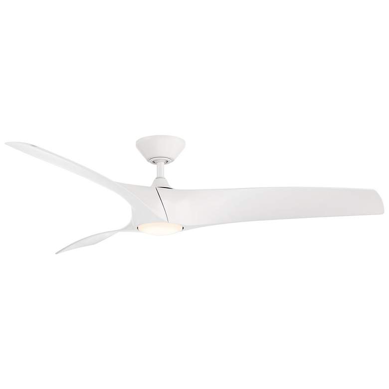 Image 1 62 inch Modern Forms Zephyr Matte White 2700K LED Smart Ceiling Fan