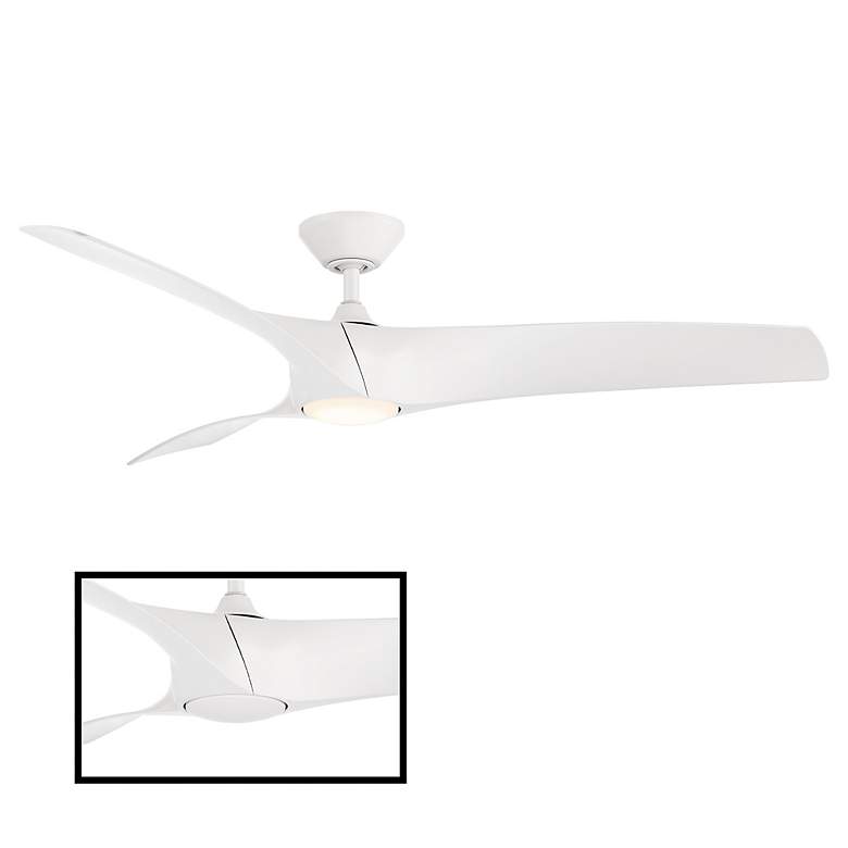 Image 2 62" Modern Forms Zephyr Matte White LED Smart Ceiling Fan more views