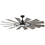 62" Prairie Large Windmill Ceiling Fan with Remote