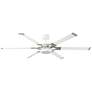 2_62" Visual Comfort Loft Matte White LED Damp Ceiling Fan with Remote