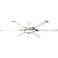62" Visual Comfort Loft Matte White LED Damp Ceiling Fan with Remote