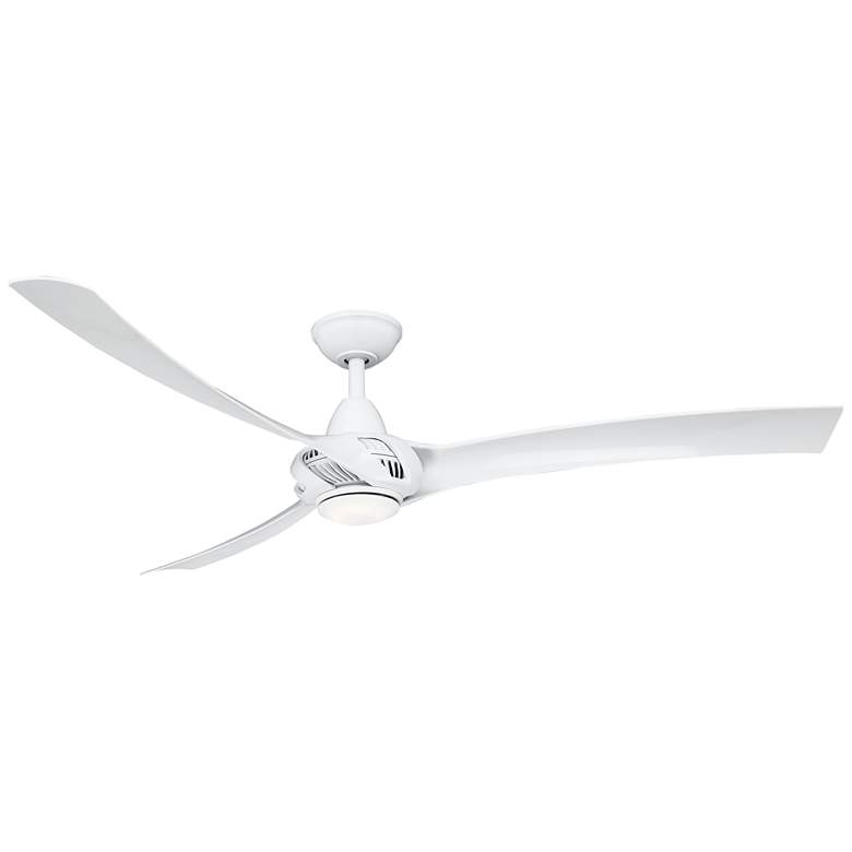 Image 1 62" Wind River Droid XL White Indoor LED Ceiling Fan with Remote