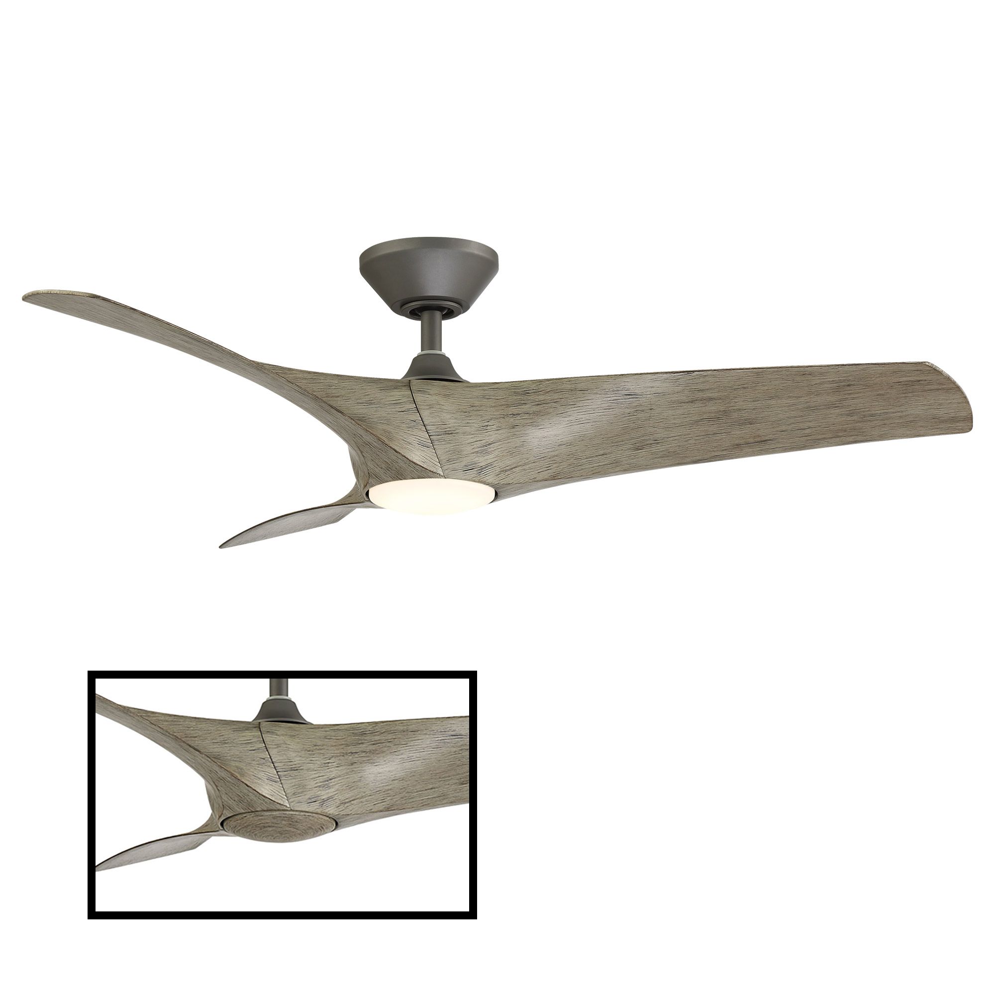 Image 2 62" Modern Forms Zephyr Graphite 2700K LED Smart Ceiling Fan Made to Order more views
