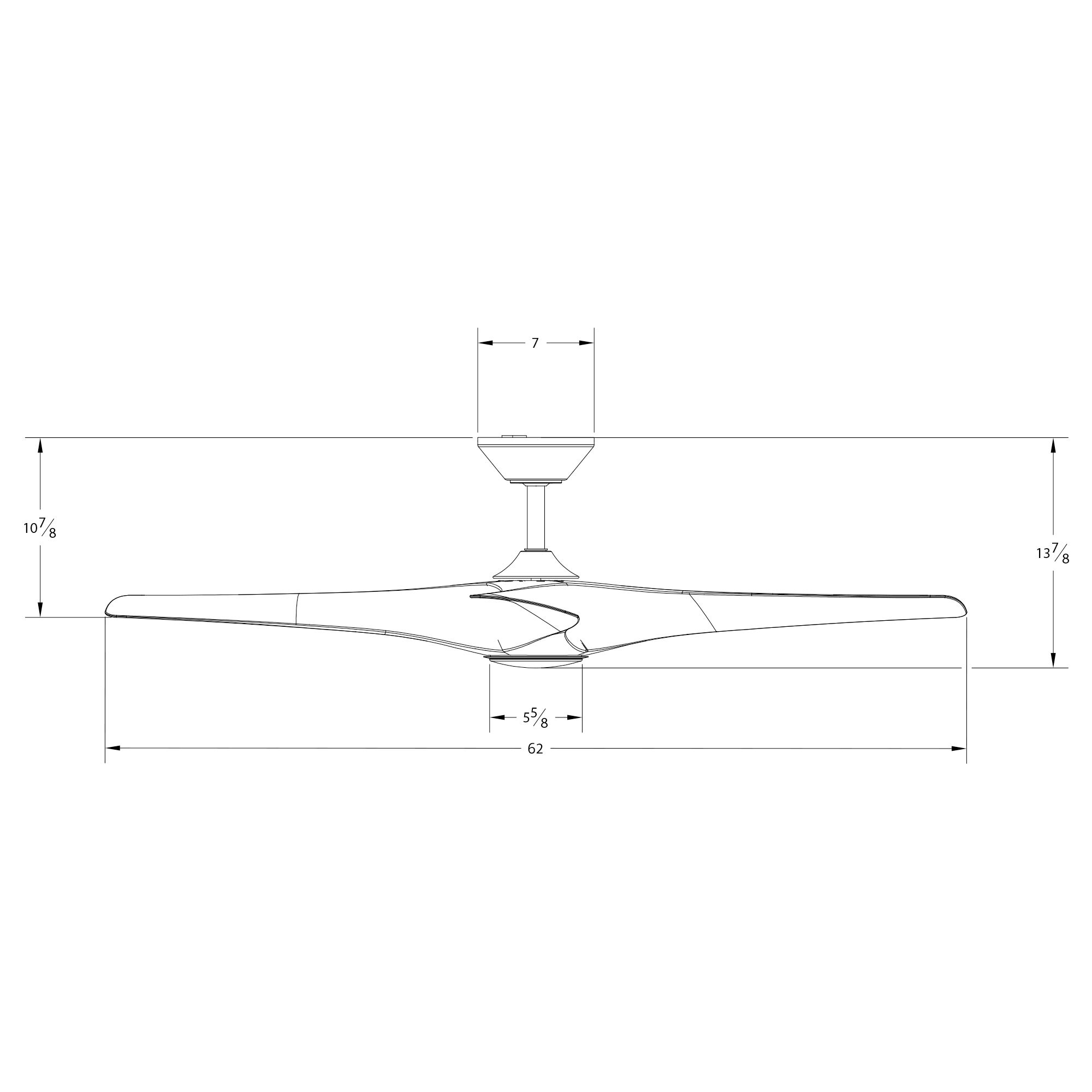Image 6 62" Modern Forms Zephyr Graphite 2700K LED Smart Ceiling Fan Made to Order more views