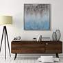 Blue Shadow 36" Square Framed Canvas Wall Art in scene