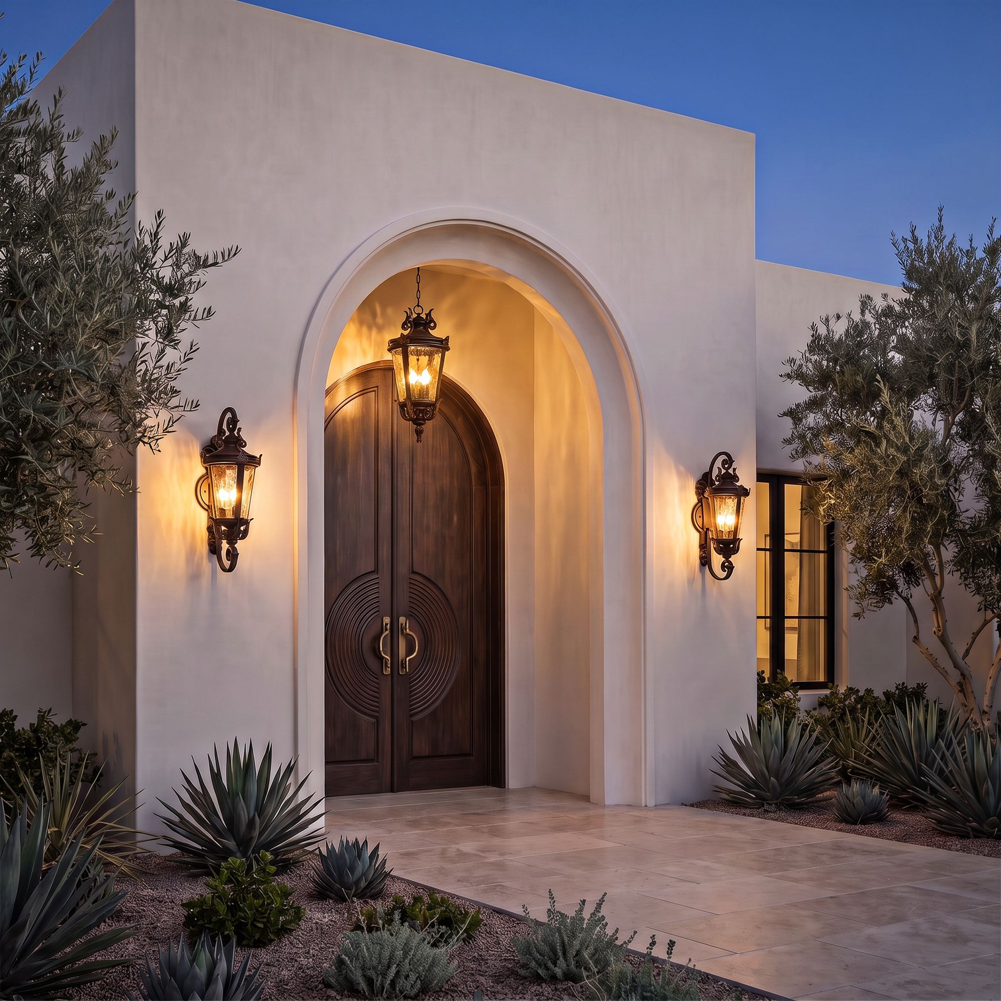 Casa Marseille 21 1/2" Traditional Scroll Bronze Outdoor Wall Light in scene