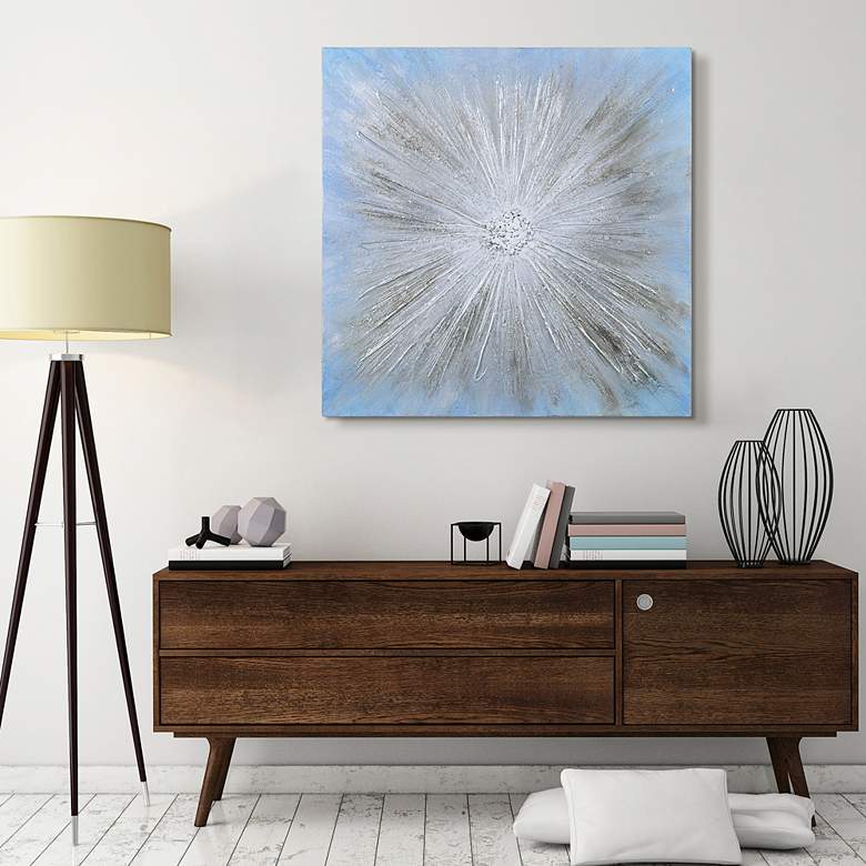 Image 1 Supernova 36 inch Square Hand-Painted Canvas Wall Art in scene