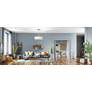 Thumbnail1 of Mid Town 24" Wide Brushed Steel LED Drum Pendant Light in scene
