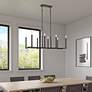 Thumbnail1 of Alpine 36 1/2" Wide Bronze 8-Light Linear Chandelier in scene