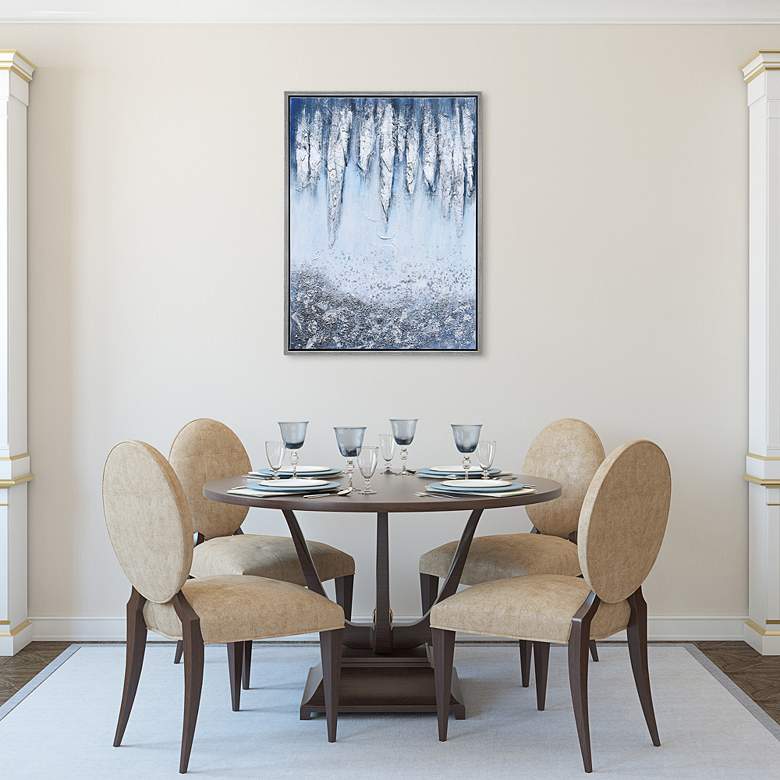 Image 1 Icicles 40" High Rectangular Framed Canvas Wall Art in scene