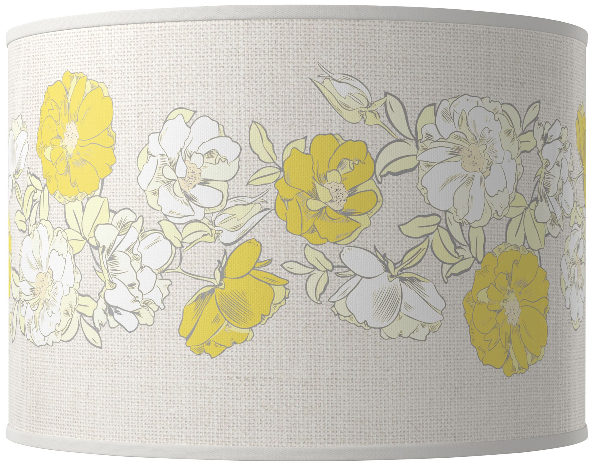 Color Plus Ovo 28 1/2" Rose Bouquet Shade Daffodil Yellow Table Lamp