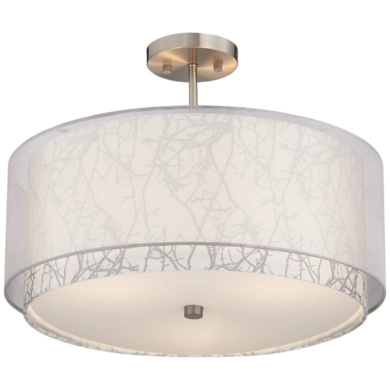Image 1 62E66 - 20"D Semi-Flush Pendant w/Branches motive