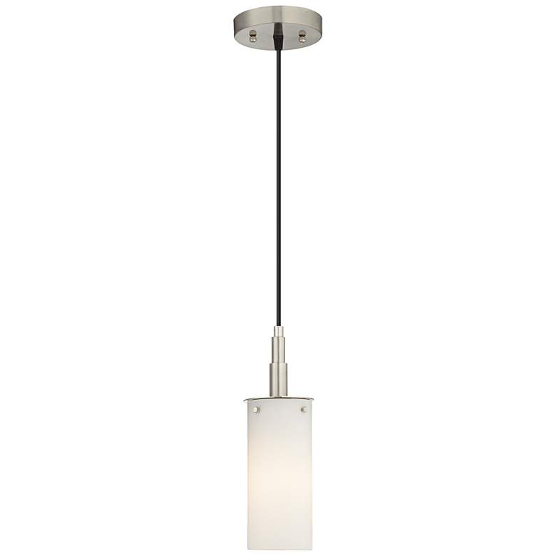 Image 1 62E70 - 8 inchH Glass Pendant with Brushed Nickel details